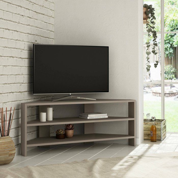 Meuble TV Naypyidaw Dmora en Bois Nobilité Beige 114x36x45h cm Meuble TV Naypyidaw Dmora en Bois Nobilité Beige 114x36x45h cm