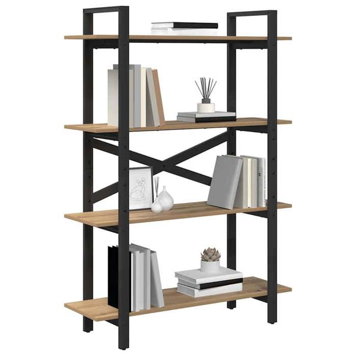 Meuble Étagère - Marron - Étagère de rangement - Chêne artisanal 100x33 5x140 cm Bois dingénierie B5235
