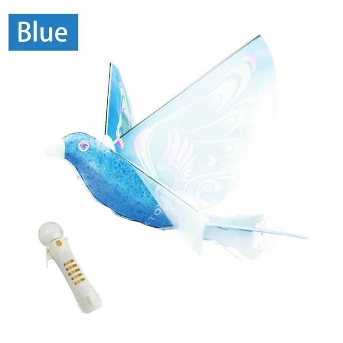 Jouet Oiseau Volant Automatique Bleu LED - Batterie 75 MAh, Recharge USB, Sans Télécommande - Pour Enfants, Extérieur