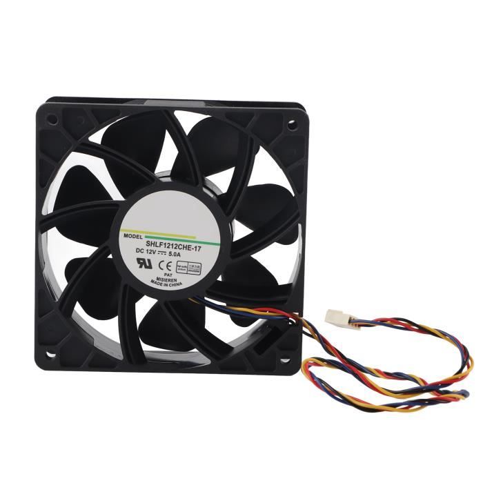 Ventilateur De Refroidissement 140mm DC 12V 7.2A 140x140x38mm, Roulement à Billes 6-p 7500 RPM