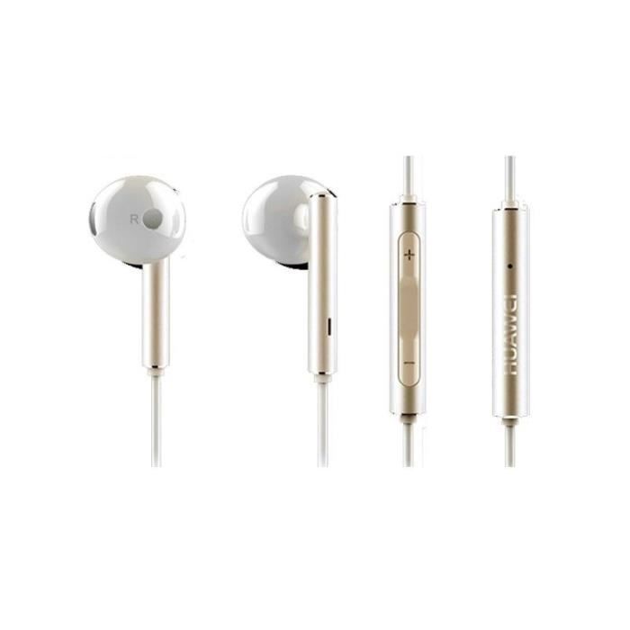 Écouteurs Filaires Jack 3.5mm Pour Huawei P Smart+ 2019 - Blanc - Avec Micro