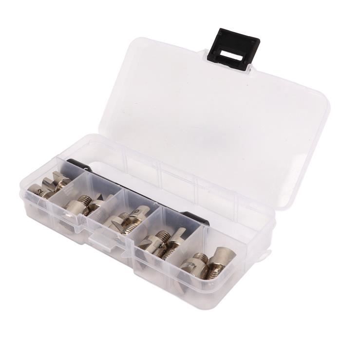Kit Clé à Rayons Moto/Vélo - 10 Tailles 5.0 à 6.8, Longueur 93 Mm, Aluminium Et Fer