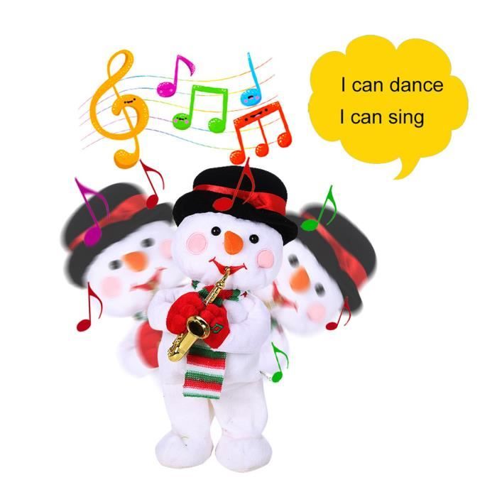 Chant Et Danse Drole Jouet Noel Musical Pere Noel Elk Bonhomme De