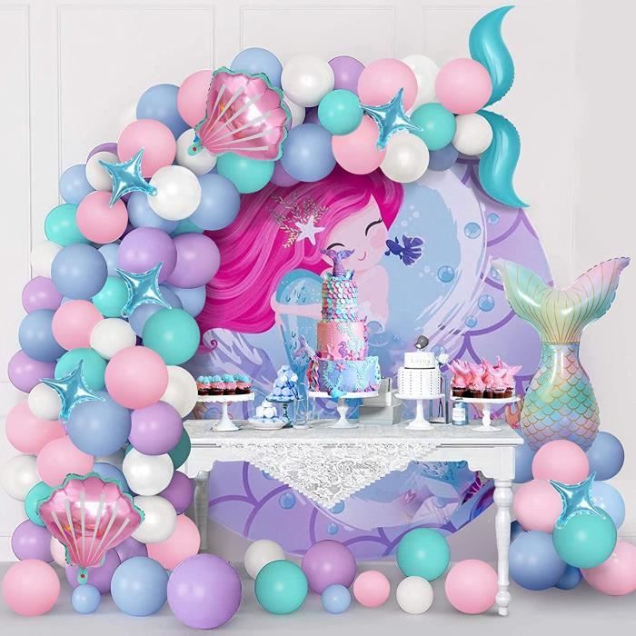 Arche Sirene Ballons Decoration De Fete De Sirene Latex Ballons Sirene Decoration Anniversaire Petite Fille Sirene Theme Ballon 71 Cdiscount Maison
