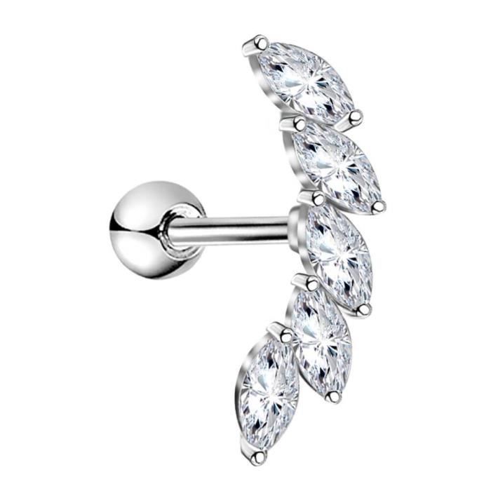 Boucles D'Oreilles Hélix 16G Anneaux Acier Chirurgical 316L - Cartilage, Conque, Tragus