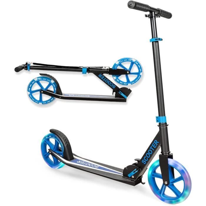 GYMAX Trottinette Pliable à Hauteur Réglable Trottinette Durable et Pliante