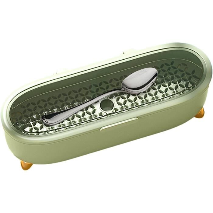 Boîte Rangement Couverts Portable - Avec Couvercle, Organisateur Ustensiles Bureau/Camping - 6