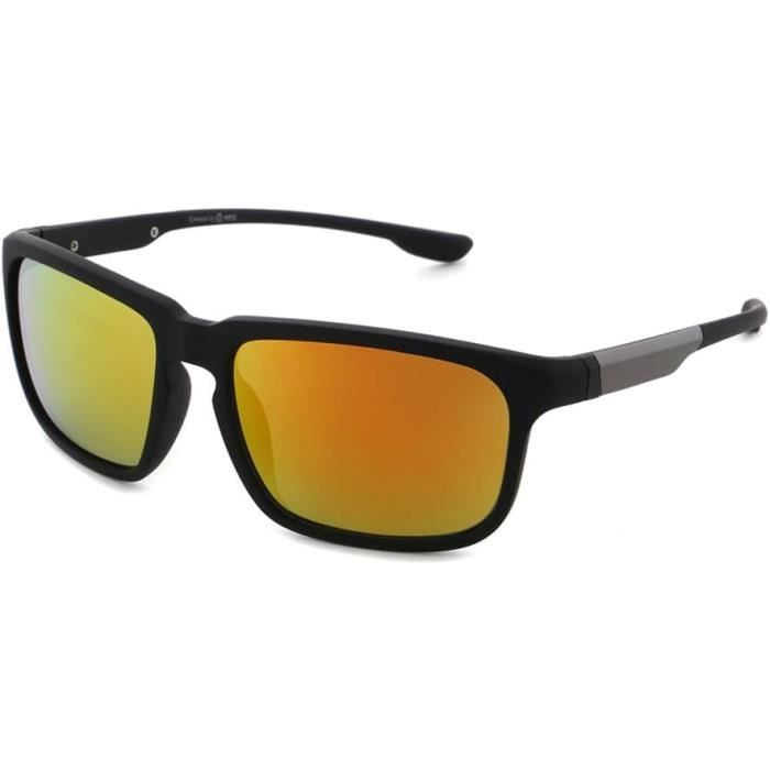Lunettes De Soleil Sport X-loop - Verres Vert Miroir Camouflage - Monture Rectangle Métal - Neuf