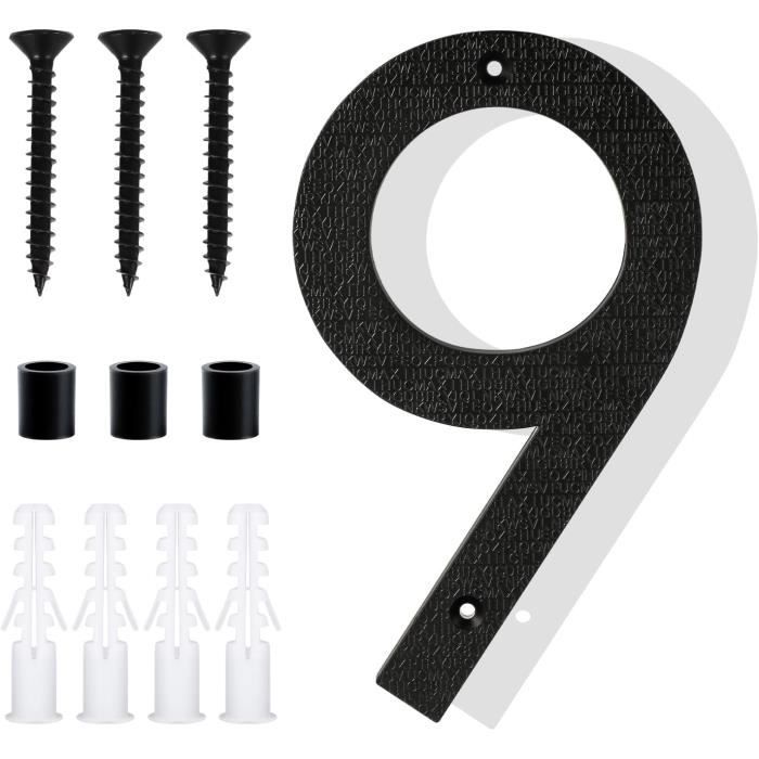 Eiudxue Numéros De Maison Flottants En Alliage De Zinc De 12,7 Cm