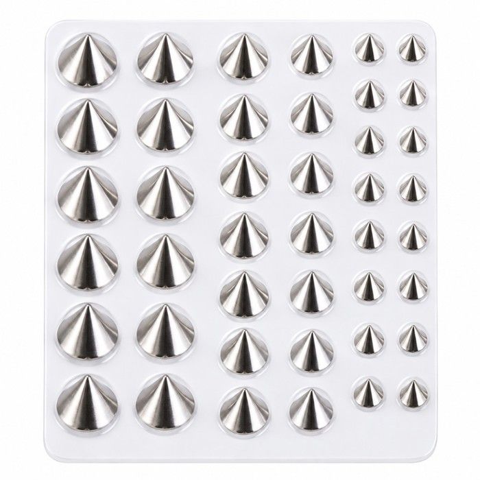 AUTOCOLLANTS PIERCING POINTE 4-5-6MM ARGENT  Gris Argent