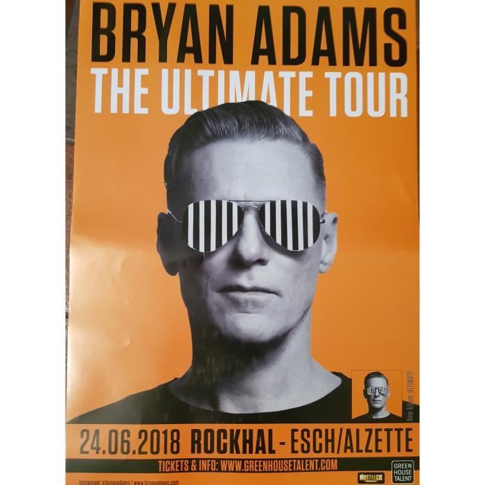 Bryan Adams Ultimate Tour 40x60cm Affiche Poster Envoi Roule Achat Vente Affiche Poster Bryan Adams Ultimate Tour Cdiscount View the statistics of songs played live by bryan adams. cdiscount com