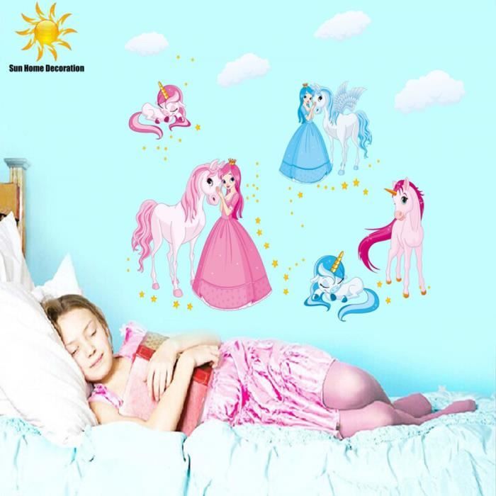 Sticker Mural Princesse Couronne Rose - PVC, Amovible - Pour Chambre Fille, Décoration Féerique DIY
