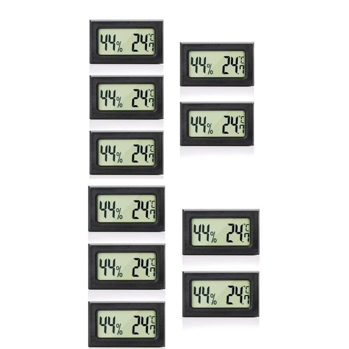 Thermomètre Hygromètre Intérieur Mini Digital Maison Mural Blanc RUIDA