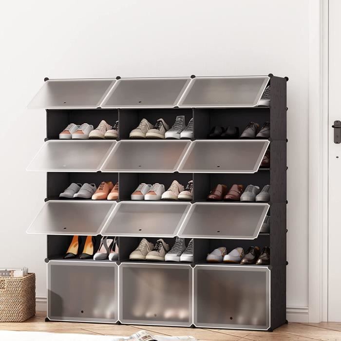 HSTURYZ Armoire à Chaussures Rangement de Chaussures Plastiques avec 8