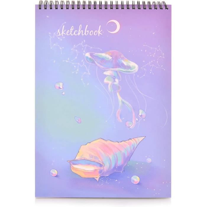 Cahier De Croquis A4 - 160 Feuilles (320 Pages) Vierges - Papier Sans Acide 100 G/m² - Carnet De Croquis à Couverture Rigide, Cahier De Dessin