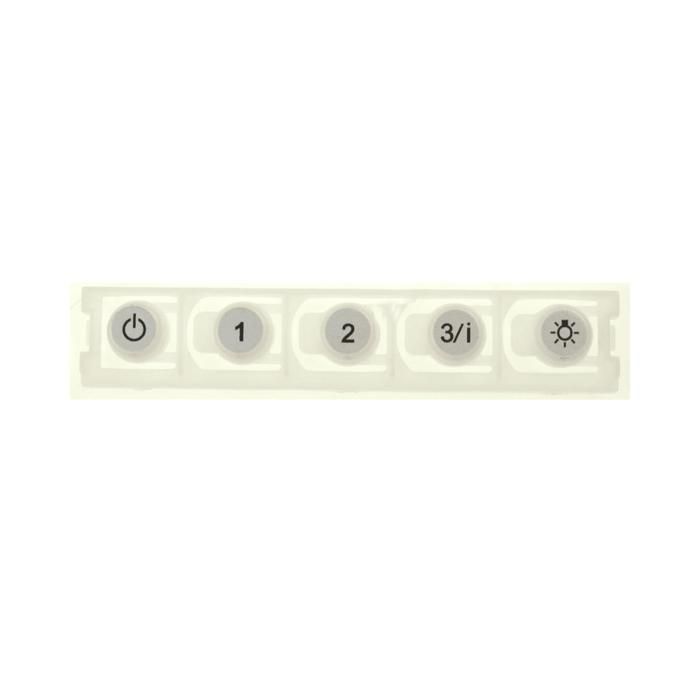 Interrupteur Hotte De Cuisine - 5 Touches PC - Commande éclairage + Verrouillage - Fixation 12 Cm - 12