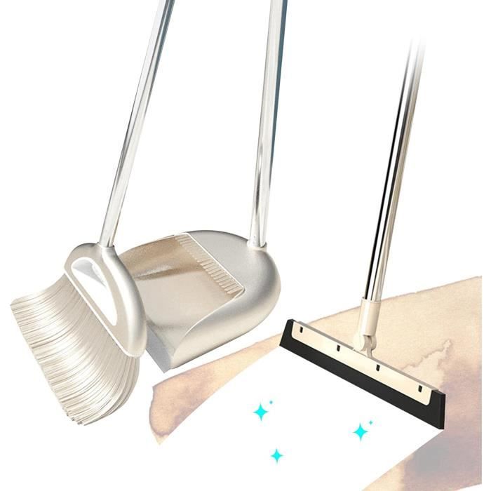Axinost - Mini Balai Et Pelle De Nettoyage | Portable | Pour Table, Bureau, Cuisine | Design Gris Anti-Poussière