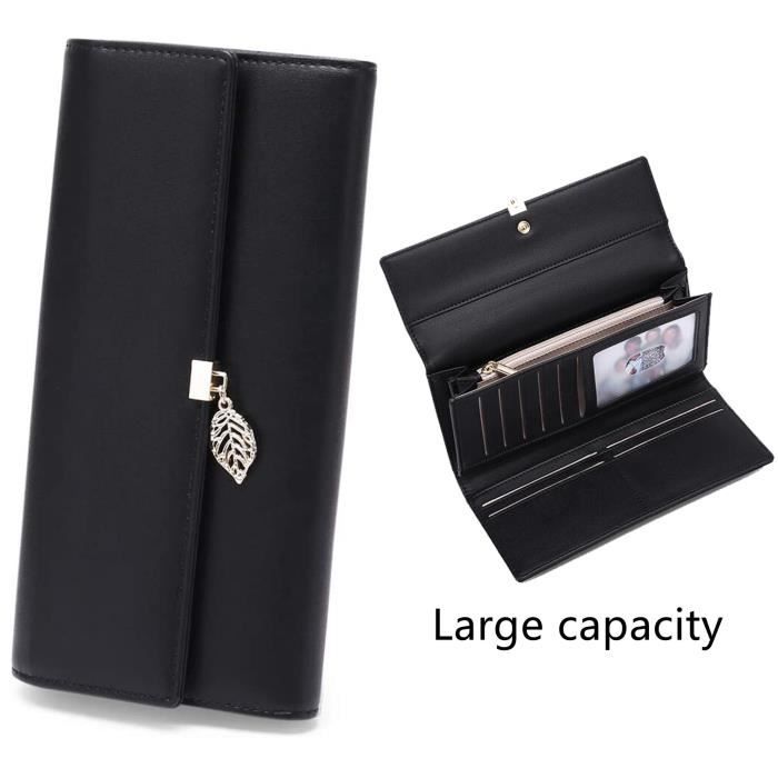 GFRGTFHYT Portefeuille Pour Femme De Grande Capacité Avec Blocage