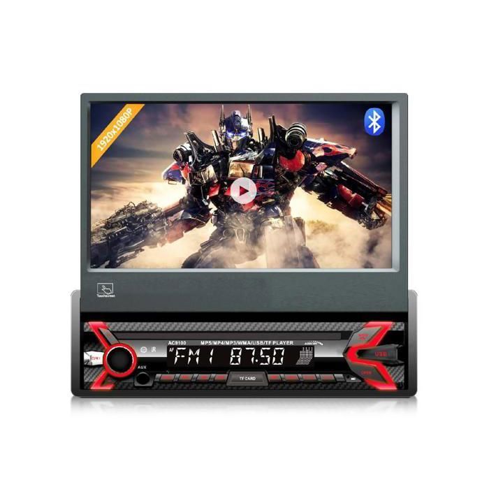 Autoradio multimédia - AUDIOCORE - 7 LCD - Bluetooth mains libres - Double-Din - 1080P