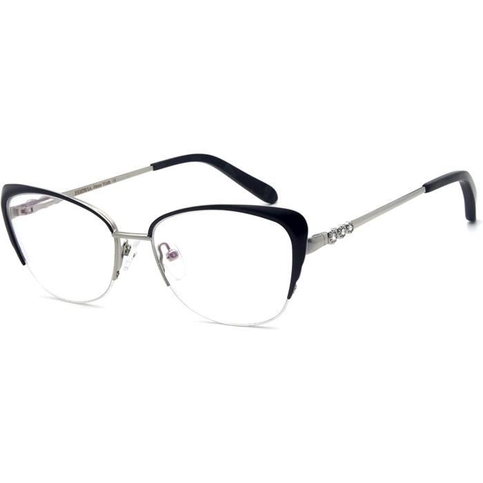 FERAVIA Demi monture papillon elegant pour femmes Lunettes de