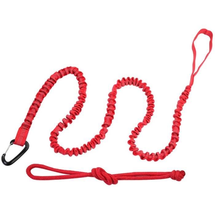Corde De Remorquage Pour Vélo Enfant Avec Enroulement Automatique - Mousqueton Inox, Charge 100kg, Longueur 2,6m