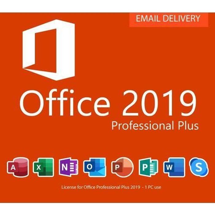 Clé Office 2019 Pro plus 64/32Bits LIVRAISON PAR MAIL 1H