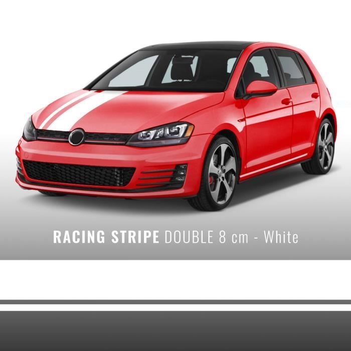 Stripes Bandes Adhesives Doubles Pour Voiture Blanc 8 Cm X 5 Mt Achat Vente Decoration Vehicule Bande Autocollante Racing B Cdiscount