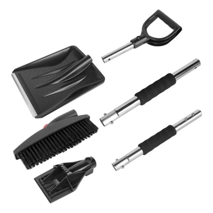 Pelle à Neige Rétractable 3 En 1 - 112 Cm - Pour Voiture, Jardin, Trottoir - Avec Brosse Et Grattoir - 5