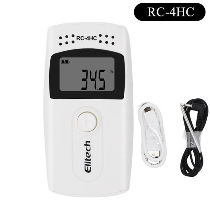Enregistreur Données Température Elitech RC-4Pro Avec Sonde -40°F~185°F, Neuf