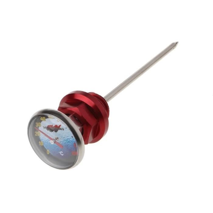 Bouchon D’huile Avec Thermomètre Pour Moto 110cc 125cc – Jauge Température Réservoir – Alliage Aluminium
