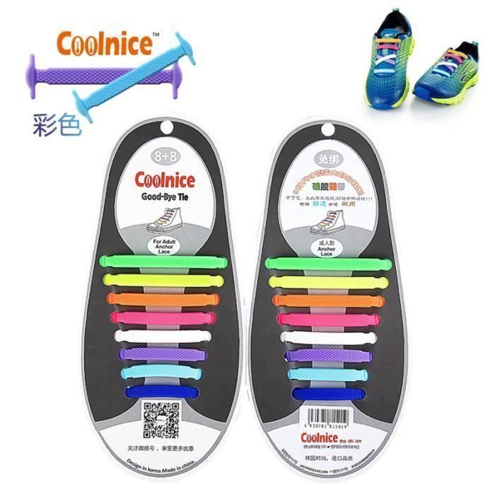 Lacet Elastique pour Chaussure Unisexe Adultes Color LIA16639