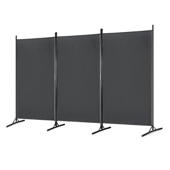 Aufun Paravent Séparation, Paravent sur Pied 3 Panneaux Pliable en