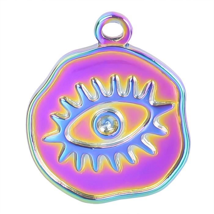 Pendentifs œil de chat en acier inoxydable 304 main de Fatima/main de Pendentifs œil de chat en acier inoxydable 304 main de Fatima/main de
