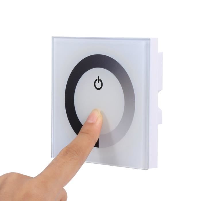 Interrupteur Tactile LED En Verre Trempé – Capteur De Lumière, CE, 230V