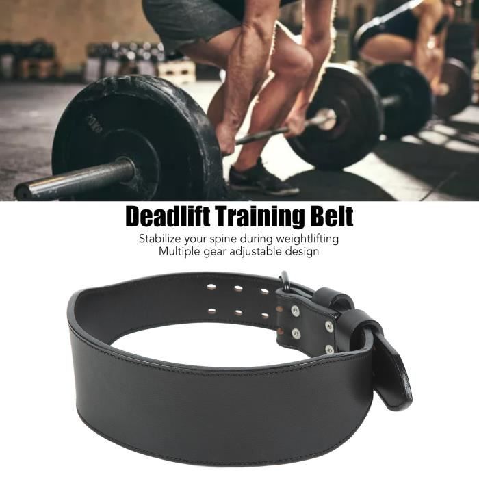 Ceinture D Entrainement De Souleve De Terre Ceinture D Halterophilie En Peau De Vache Fitness Deadlift Workout Ceinture 110027 Cdiscount Sport