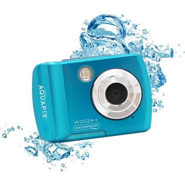 Appareil photo numérique sous-marin EASYPIX W2024 "Splash" bleu électrique HD 9,2 x 6,4 x 2,9 cm Bleu