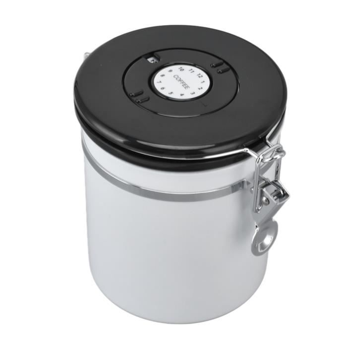 Tightvac Récipient Hermétique 0,57L - Boîte Sous Vide Pour Café, Herbes Et Aliments Secs Jusqu'à 170g, Noir