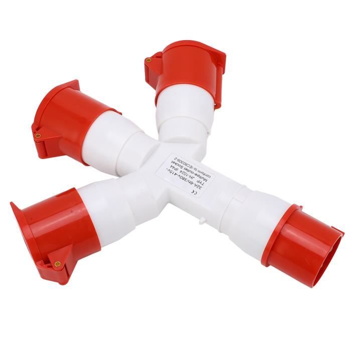 TolleTour Prise Industrielle CEE 400V/16A 3 x 230V 5 Broches IP44 étanche Aux éclaboussures Avec