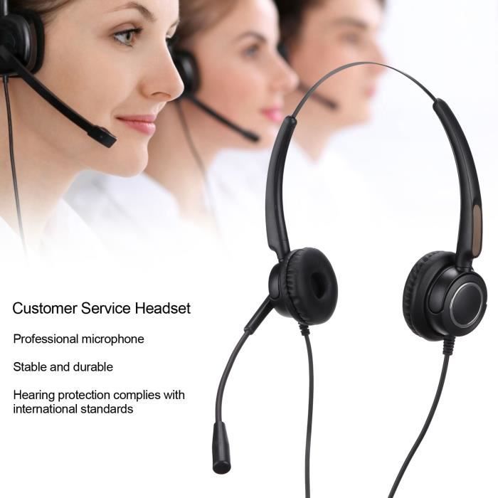 Casque Téléphonique RJ9 Avec Micro Anti-Bruit ELUTENG - Idéal Centre D'Appels Et Télétravail