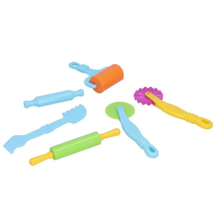 Kit 6 Outils Pâte à Modeler Pour Enfants - Moules, Couteaux, Rouleaux - Couleurs Vives Et Sécurisés