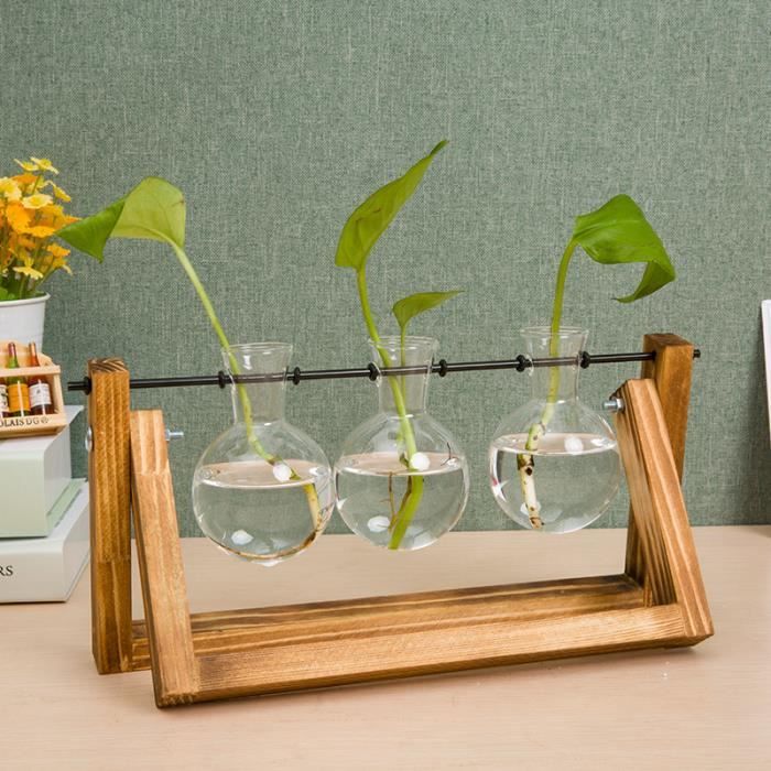 Lot De 3 Vases Muraux En Forme De Diamant Avec Plantes Artificielles - Déco Murale Métal, Style Géométrique Moderne - 11