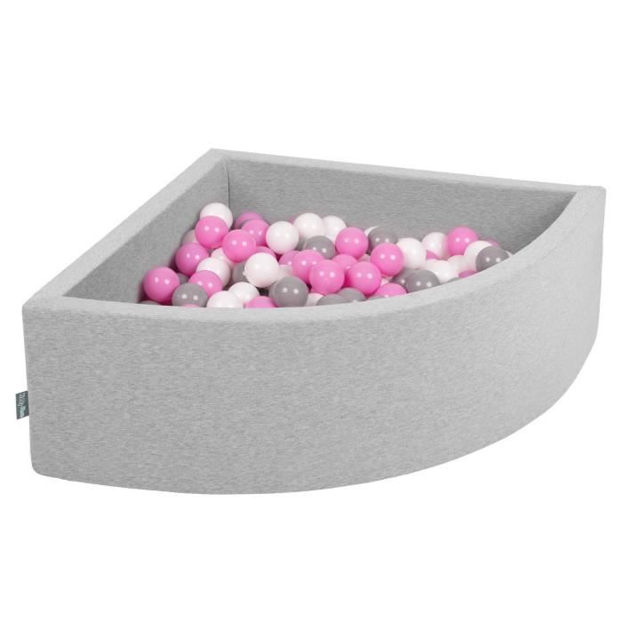 Piscine à Balles Pour Bébé KiddyMoon - Rond 90 Cm X 30 Cm, 300 Balles 7 Cm, Housse Lavable, Fabriqué En UE - 4