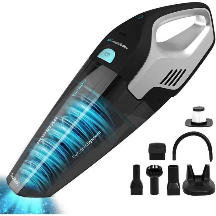 Aspirateur à Main Sans Fil 120W 2200mAh - Rechargeable, Léger, Noir - Neuf