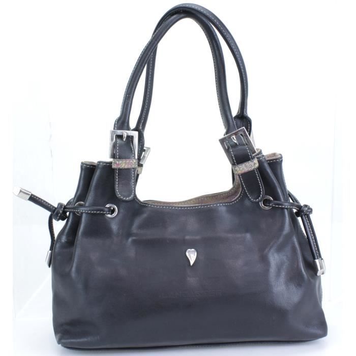Sac à Bandoulière Lancaster Noir - Réf #623 - Occasion Très Bon état (expertisé & Nettoyé)