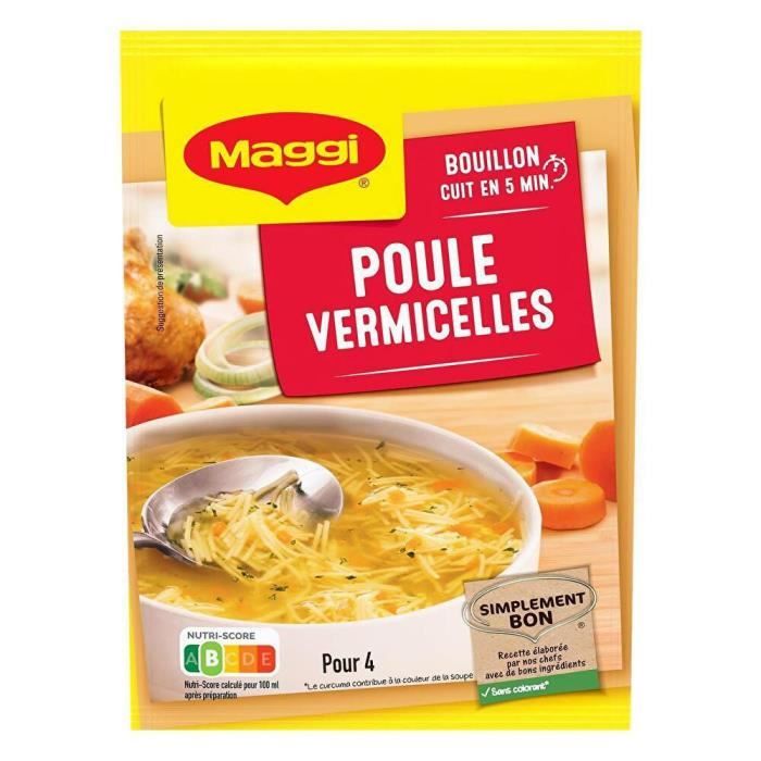 LOT DE 5 - MAGGI - Soupe De Poule Vermicelles - sachet de 59 g
