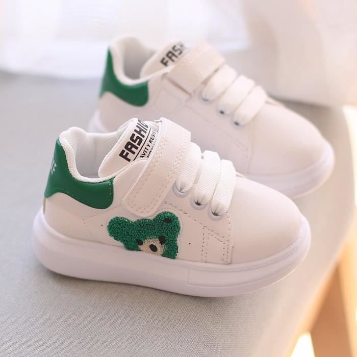 Baskets basses élastiques Euro Trekker pour enfant en vert foncé
