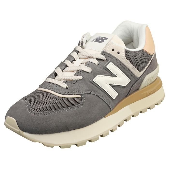Baskets New Balance 574 Homme Gris Synthetique et Textile Lacets Gris Cdiscount Chaussures