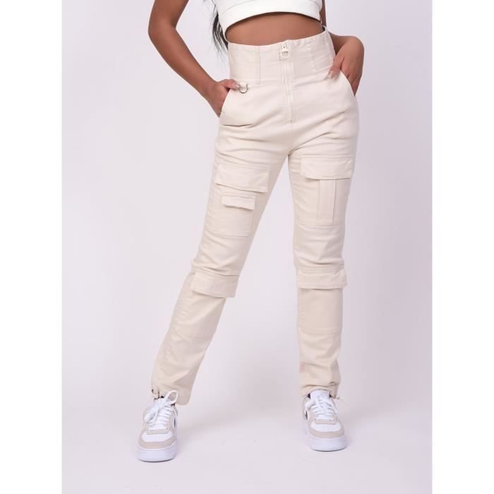 Pantalon new arrivals multipoche femme