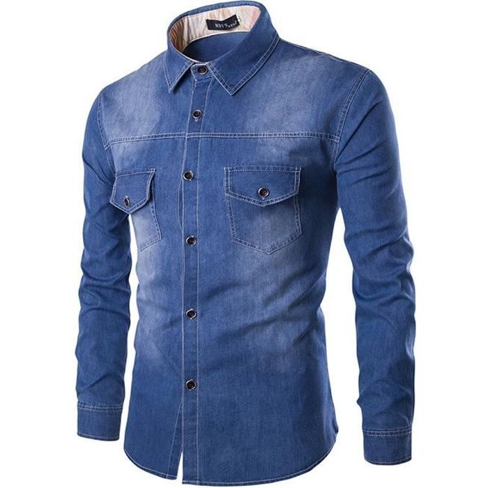 Cdiscount Chemise Jean Homme Grande Taille Denim Chemise Homme Sur