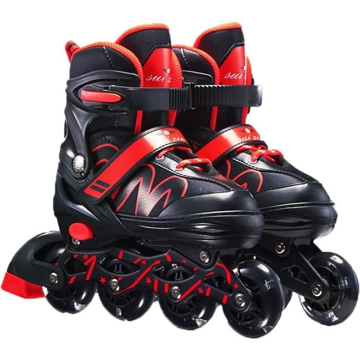 Patins 4 En 1 Réglables Pour Enfants Et Adultes – Rollers, Quads, Glace – Tailles 29 à 43 – Roulements ABEC7